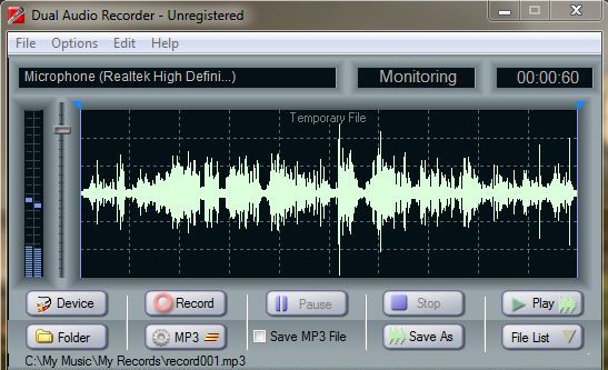 Dual Audio Recorder software